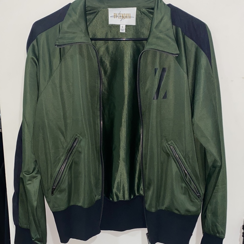 Daya by Zendaya army green bomber jacket